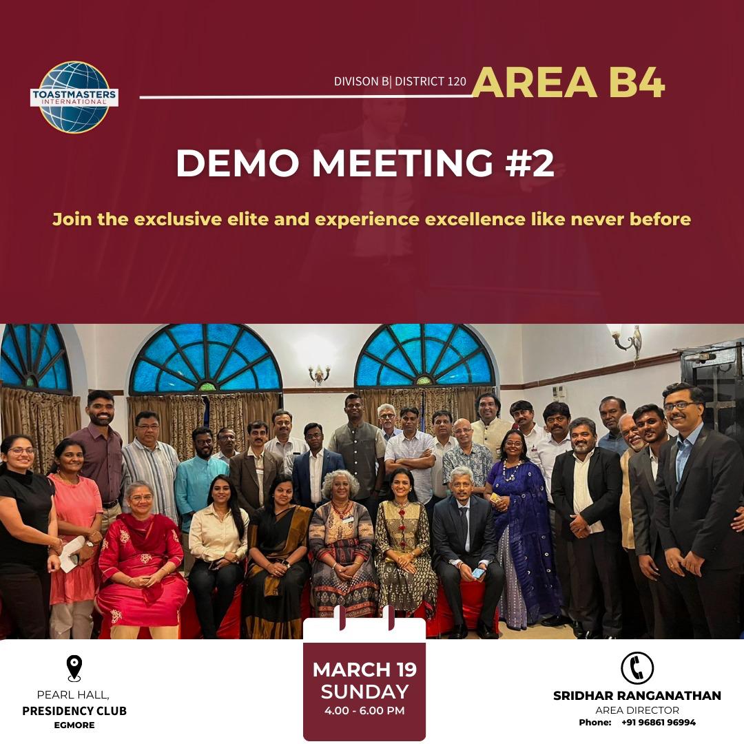 Club members at Demo Meeting #2, Presidency Club, Egmore